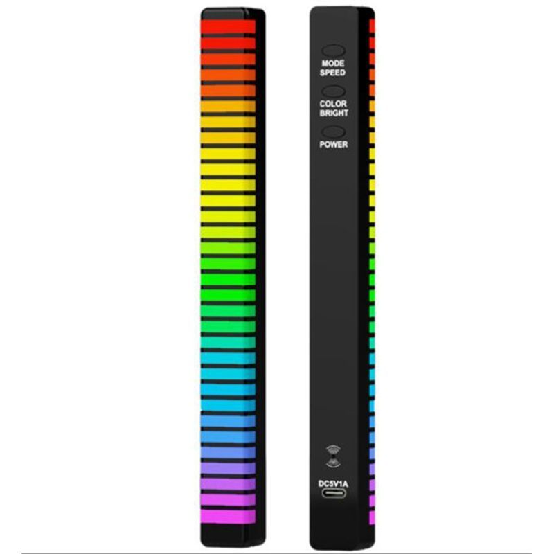 3D RGB APP Control Rechargeable Rhythm Light With Voice-Activated Pickup (D10). 