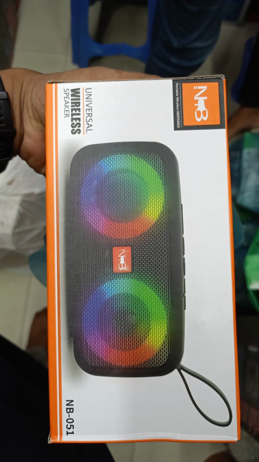 V8 Transparent RGB Light NB-051 Bluetooth 5.0 Portable Wireless Speaker. 