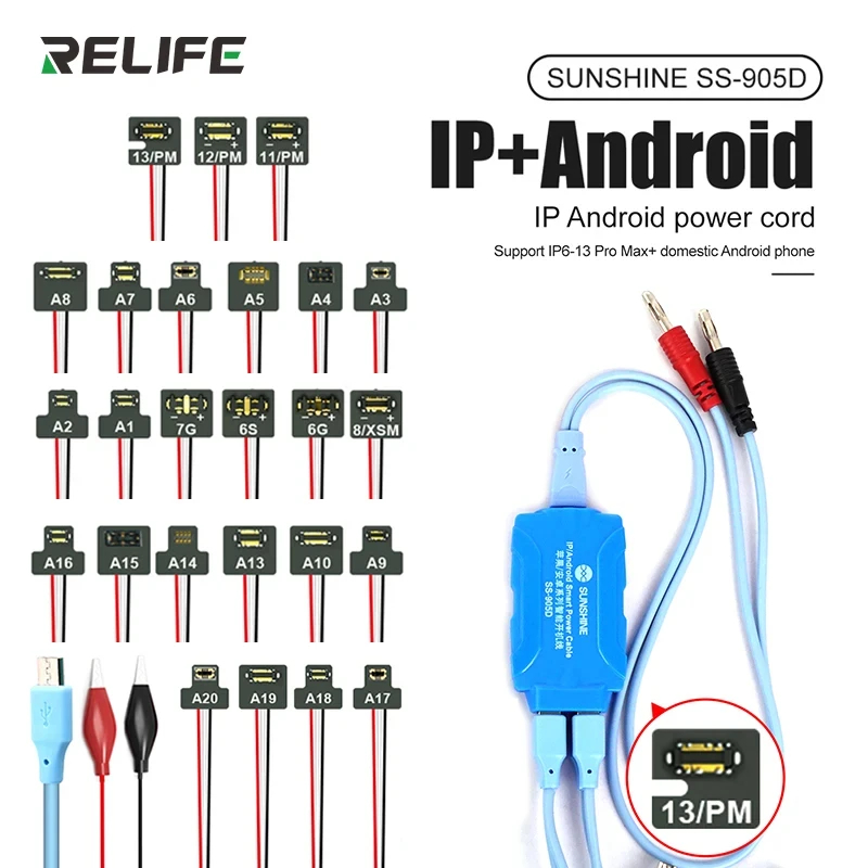 SUNSHINE IBoot SS-908B SS-905D SS-908E Power Startup Extension Cable for Mobile Phone Battery Repair Startup Test Line Tool. 