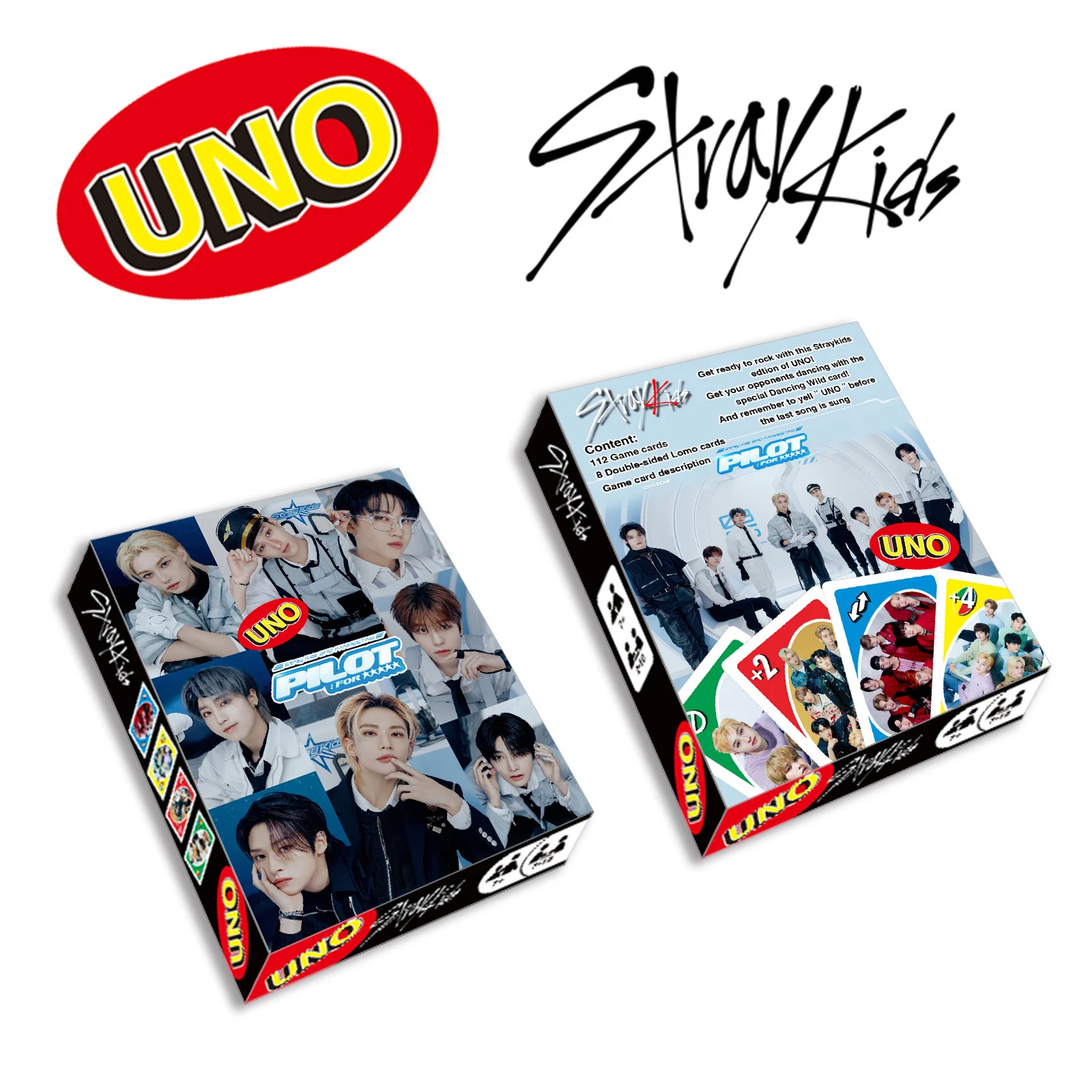 112pcs/set Kpop Stray Kids BT21 Board Game Character Korea Star Team Family  Entertainment Uno Card Games Christmas Gift For Fans