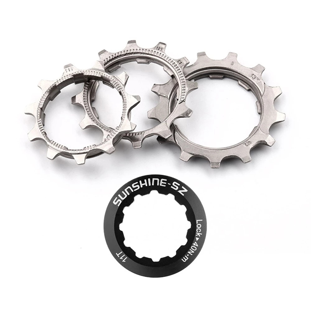 SUNSHINE Cassette Bicycle Ratchet Cog 11 12 13T Sprocket 12 8 9 11 Speed Pinion Bike 10v Cogset Single Speed Freewheel Adapter. 