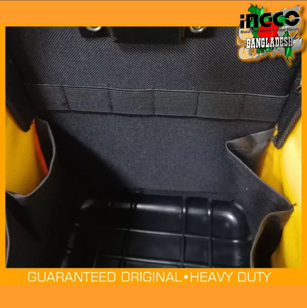 INGCO Tool Bag with 21pcs Pockets for tools and 1pcs Hanger for measuring tape HTBGL01. 