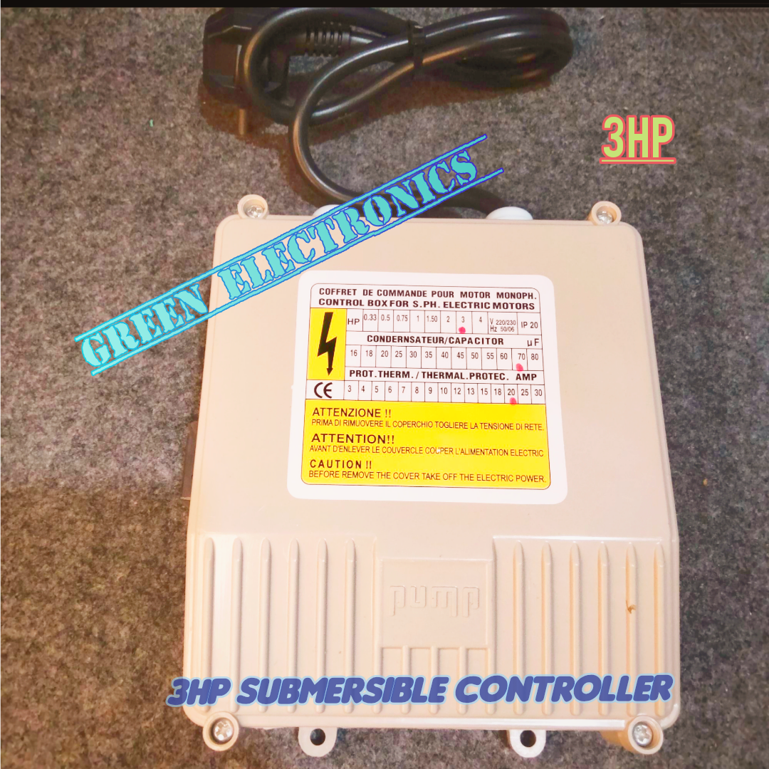 Motor Control Unit Submersible Weter Pump Control Device With Capacitor 70mfd

3hp Submersible control box