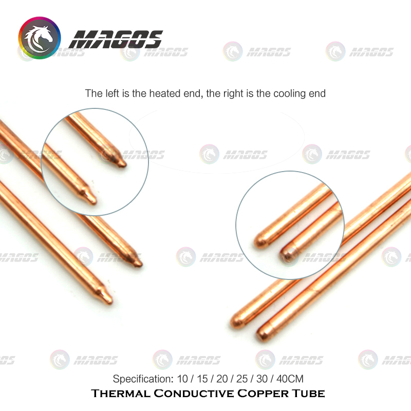 Laptop Heatpipe Pure Copper Tube Tubing For Computer Notebook GPU Cooling CPU Air Cooler Heat Pipe Flat or Round 150mm-400mm. 