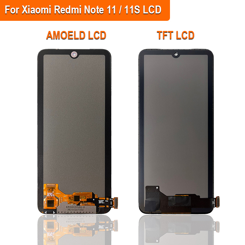 Super AMOLED LCD For Xiaomi Redmi Note 11 LCD 2201117TG LCD Display Touch Screen Digitizer Assembly For Redmi Note 11S LCD. 