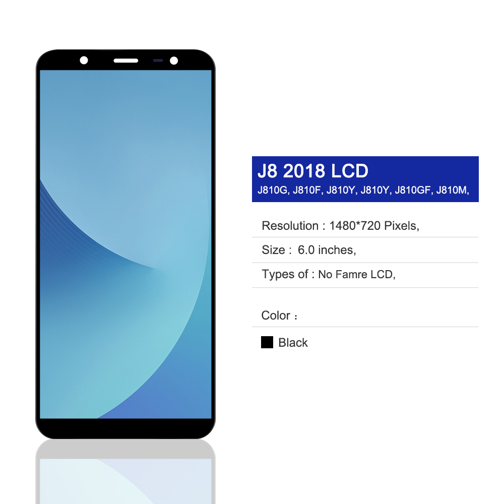 For AMOLED J8 LCD For Samsung J8 2018 J810 J810FN SM-J810 LCD Display Touch Screen Digitizer Assembly Replacement. 