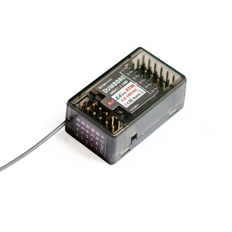 DumboRC X6 X4 X5 2.4G 6CH Transmitter W/ X6FG Gyro X6F Receiver LED Light Set for 1/10 1/8 Crawler Axial SCX10 D90 RC Car Boat. 