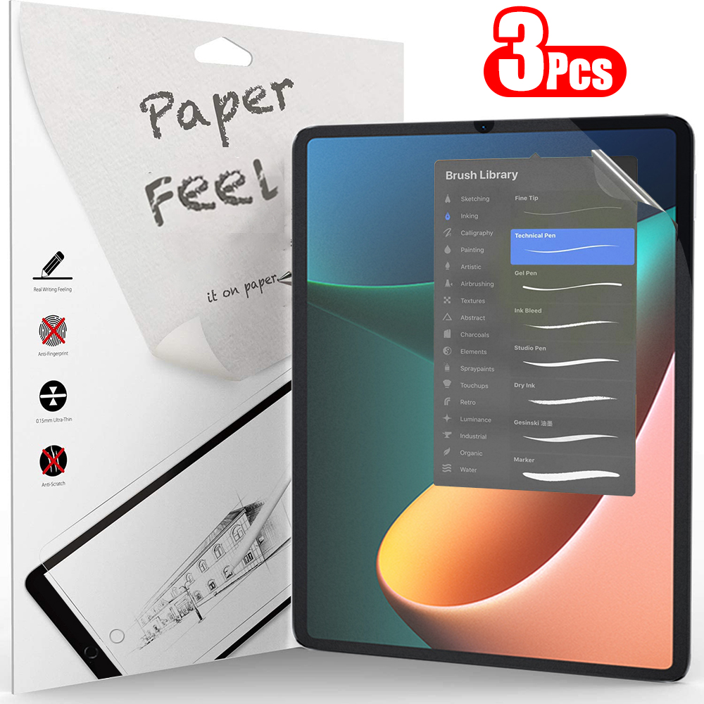 3Pcs Paper Feel Like Screen Protector For Xiaomi Mi Pad 6 5 Pro 11 inch Redmi pad 10.6 inch Tablet Matte Film No Glass