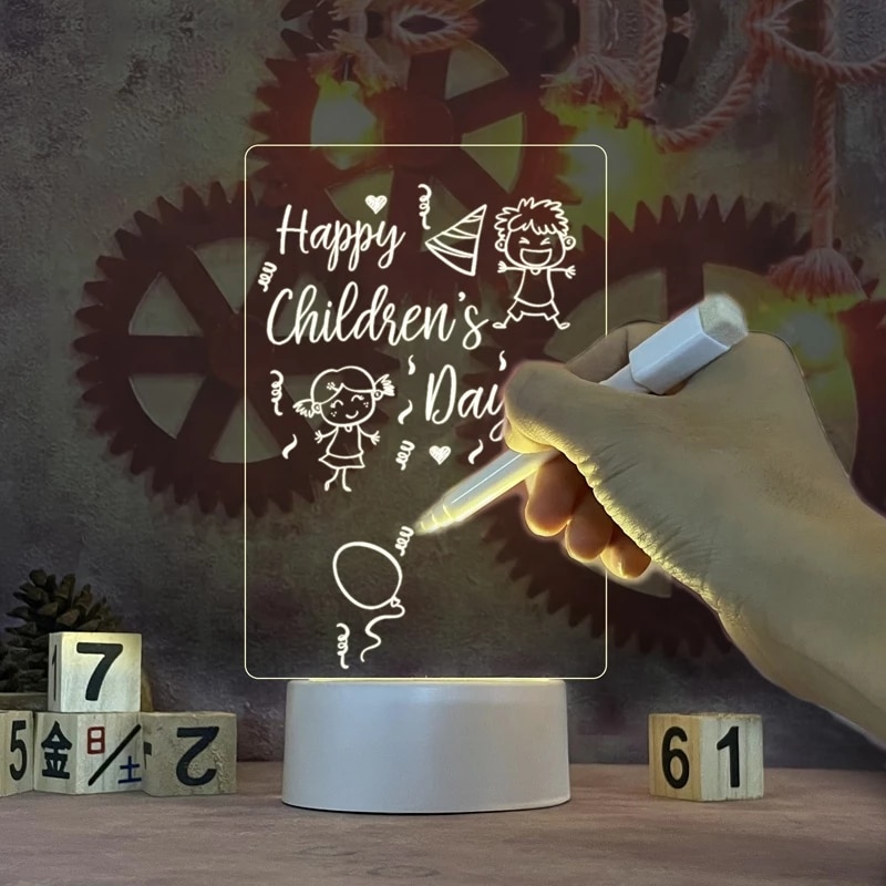 LED Photocopying Table Drawing Board Children Light Transmitting Copying Table Brightness Adjustable Night Light Notepad. 