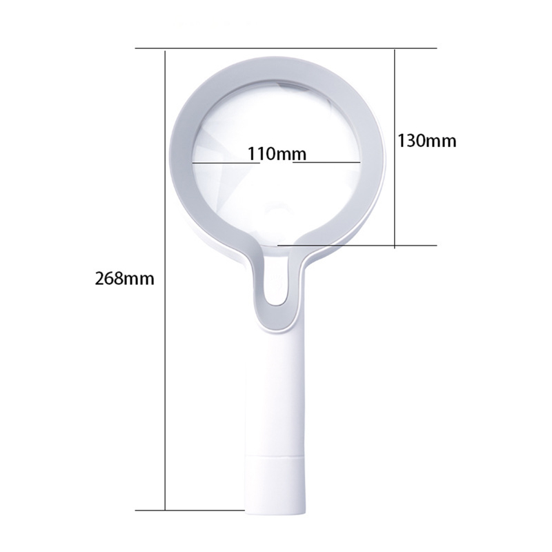 10X 25X Handheld Magnifying Glass USB Rechargeable Magnifier with 29 LED Lights Illuminated Magnifier for Reading/Identification. 