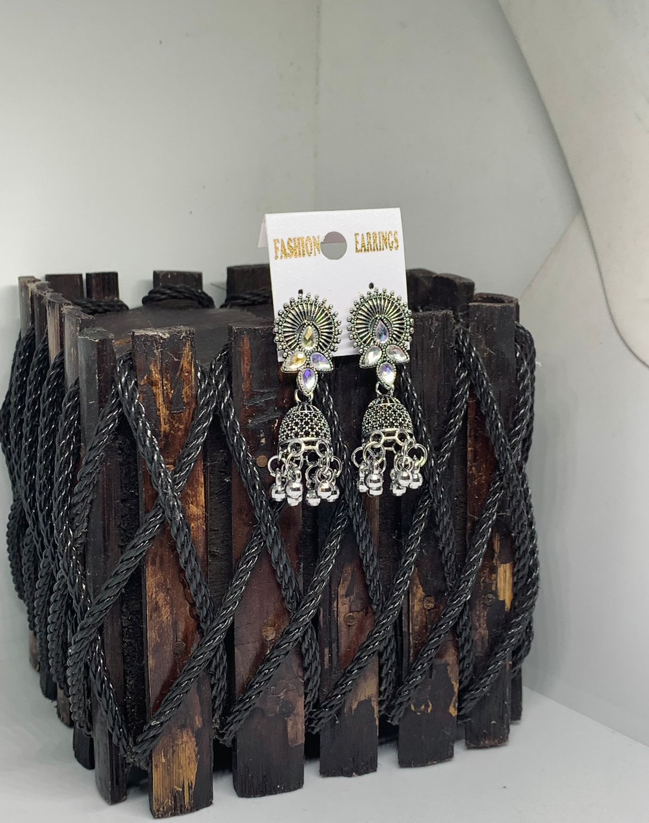 Antique silver jhumka