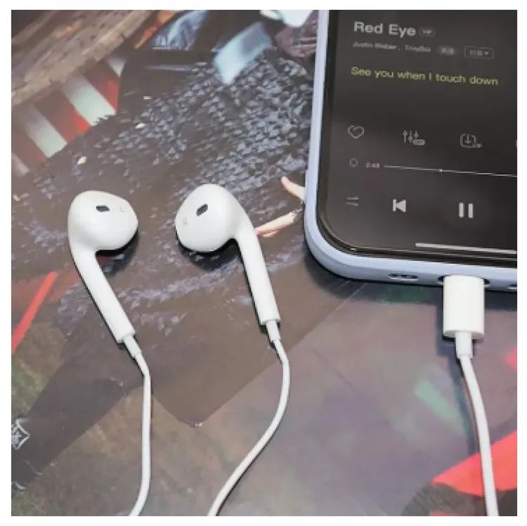 Lighting Earphone With Microphone Wired Stereo Earphones For Apple Iphone 8 7 Plus X Xs Max Xr. 