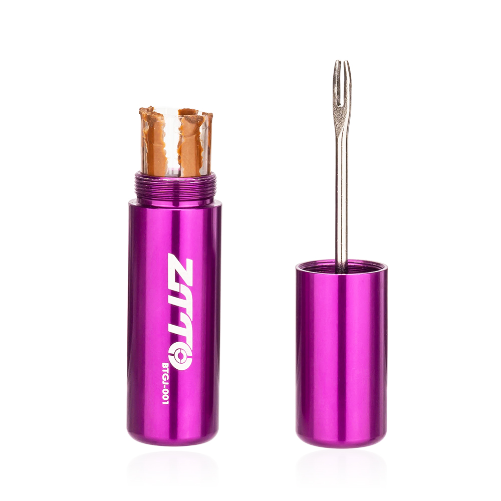 ZTTO Bicycle Tubeless Tyre Fast Repair Kit MTB Road Bike Tires Punctur Sealant Rubber Strip Drill Tool Handle Bar End Hidden. 