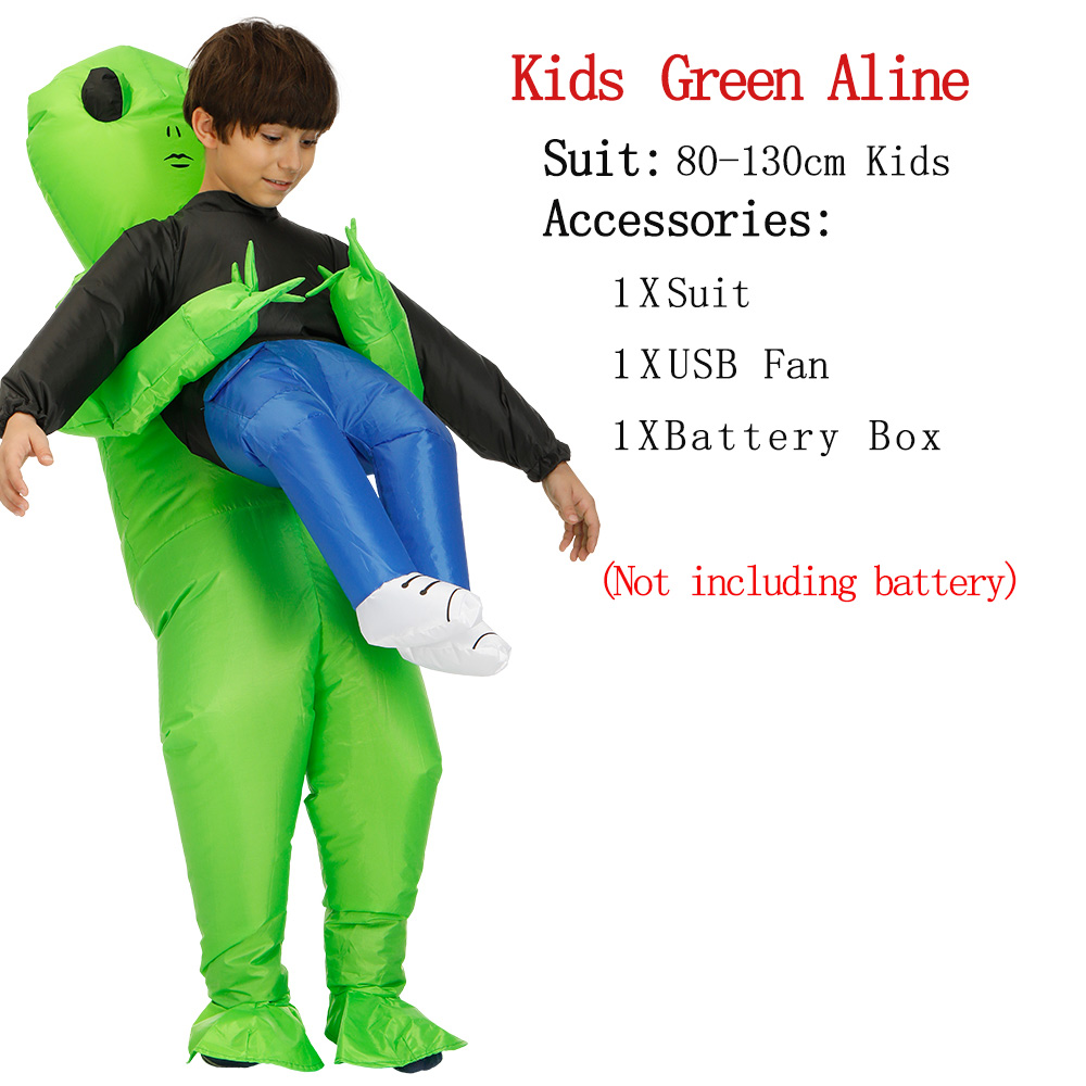 ET Alien inflatable suit Alien Monster Inflatable Costume Scary Green Alien Cosplay Costume For Adult  Party Festival Stage. 