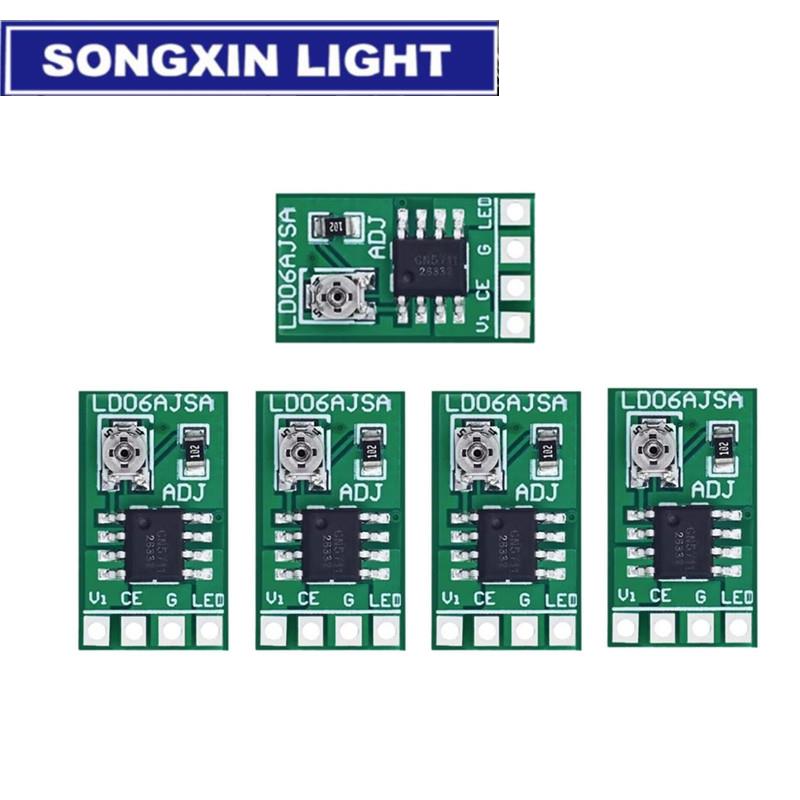New 30-1500MA Adjustable Constant Current LED Driver DC 3.3V 3.7V 4.2V 5V PWM Control Board Buck Power module. 
