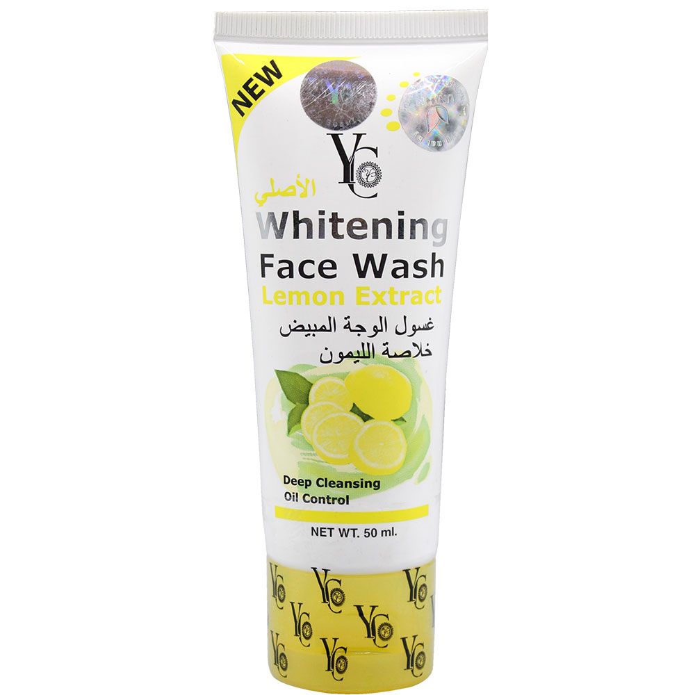 YC Whitening Face Wash Lemon Extract 50ml & 100ml (1Pc). 