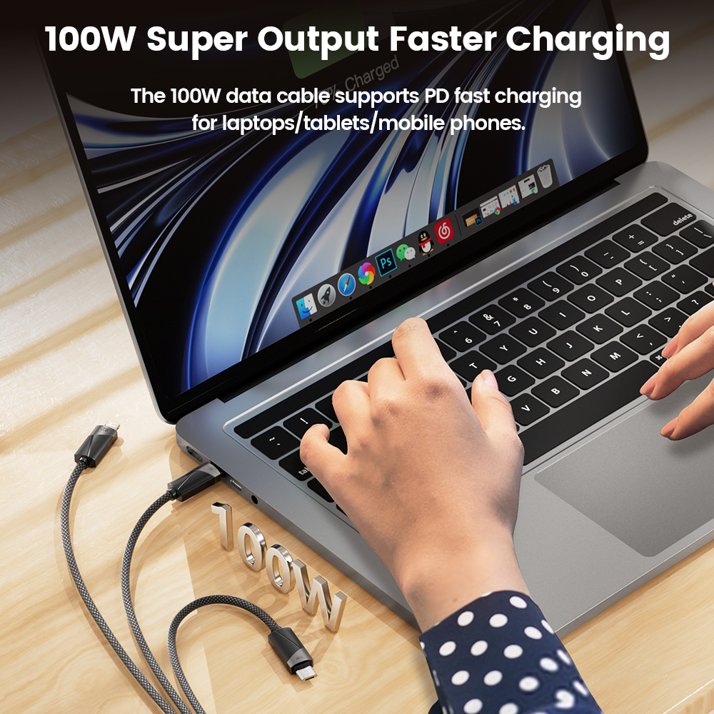 Toocki 3 in 1 Type C Cable To USB C Micro Lightning Data Cord For iPhone 15 Pro Max 100W Fast Charging Wire For Samsung Xiaomi. 