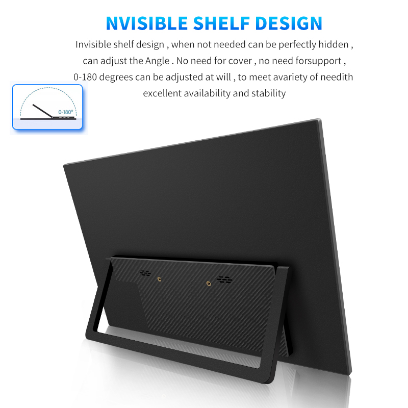 HGFRTEE 16inch Touch Portable Monitor 16:10 96%sRGB 350Cd/m² Second Screen For Laptop With Holder Stand Type-C HDMI-Compatible. 