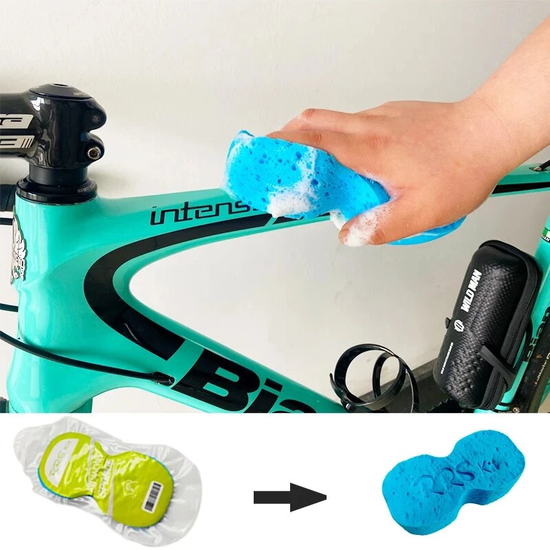 Rrskit Bicycle Cleaner Tool Bicycle Chain Sponge Wash Tool MTB Road Bike Protection Sponge Foam Cleaning Kit Chain Frame Tool. 