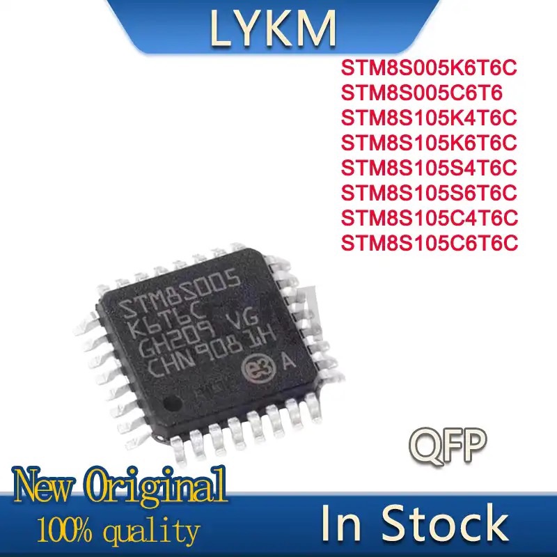 5Pcs STM8S003K3T6C IC MCU 8BIT 8KB FLASH 32LQFP STM8S003 STM8 New In Stock
