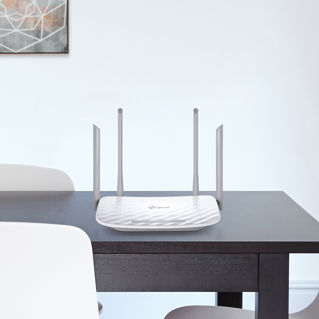 TP-Link Archer C50 AC1200 Wi-Fi Dual Band Router, 4 x 10/100 Mbps Fast Ethernet Ports, Supports MU-MIMO, Beamforming, Guest WiFi, Access Point Mode, IPv6 and Parental Controls. 