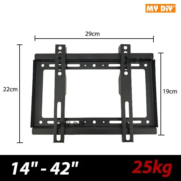 MYDIY UNIVERSAL Flat TV Bracket Wall Mount for 14"-42" Inch LED, LCD, Plasma, OLED, QLED TVs / TV BRACKET LCD LED Plasma TV Bracket Wall Mount Flat Panel Bracket Stand 14" to 42" Inch Max Load 25kg 601. 