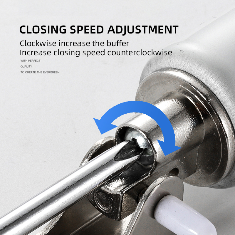 Smooth Heavy Duty Pneumatic Screen and Storm Door Closer Automatic Door Soft Close 90 Degrees Within The Positioning Stop Buffer. 