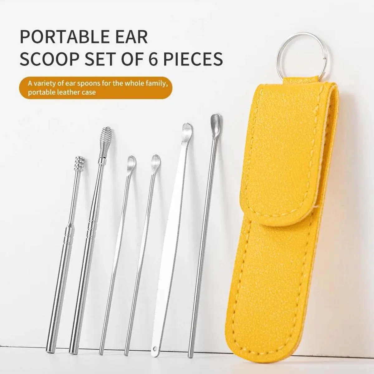 Progressive – 6 Pieces Stainless Steel Ear Pick Set With Lather Case Bix super shop – Tools, DIY & Outdoor – Modern and Trendy