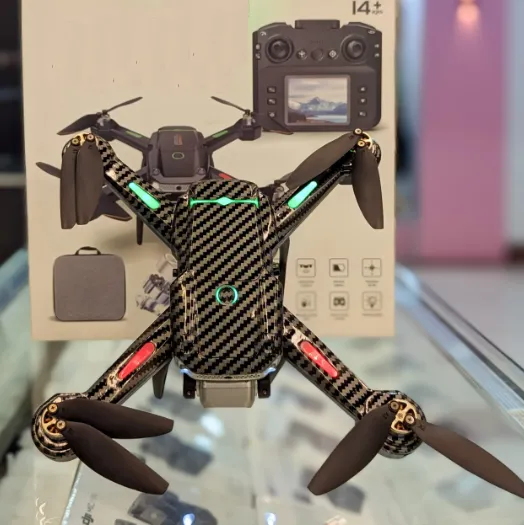 RC Remote Drone 4K Dual Camera With Optical Flow 2.4GHz Four Chan nels Six Axis Gyr oscope Drones Quadcopter R C Quadcopter Mini Drone, Black. 