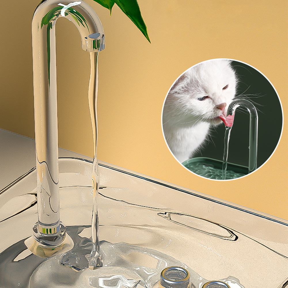 Cat Water Fountain Auto Filter Transparent Cat Drinker USB Electric Mute Recirculate Filtering Drinker for Cats Water Dispenser. 