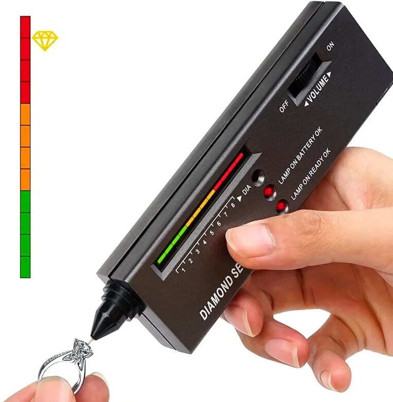 Diamond Tester Portable Gemstone Selector Tool LED Indicator Accurate Reliable Jewelry Test Tool For Jewelry Jade Ruby. 
