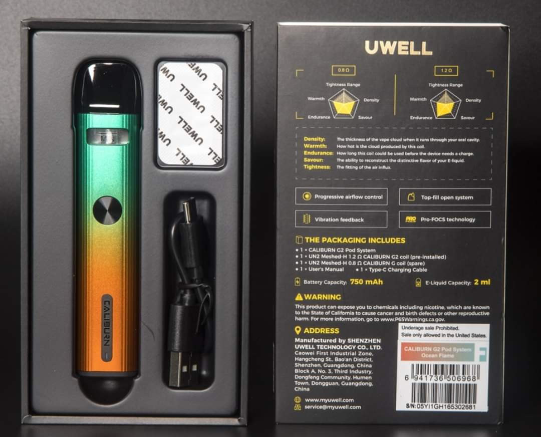 Cliburn G2 Pod System Uwell Vape E-sigaret Random Colour (60ml FlvJuice Free)
