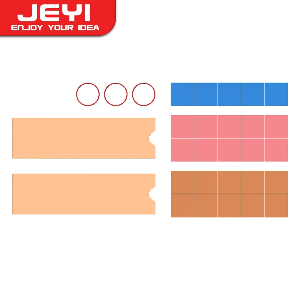 JEYI Copper M.2 HeatSink, 3pcs 2280 SSD Copper Cooler Solid State Disk Radiator with Thermal Silicone Pad for Laptop Desktop. 