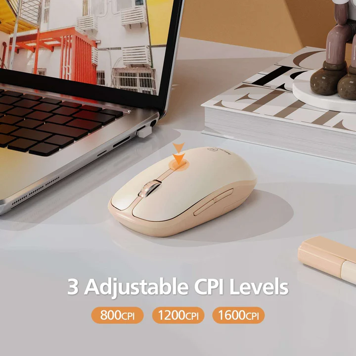 Micropack MP-729B 2.4G USB Wireless & Bluetooth Silent Mouse for Computer and Laptop. 