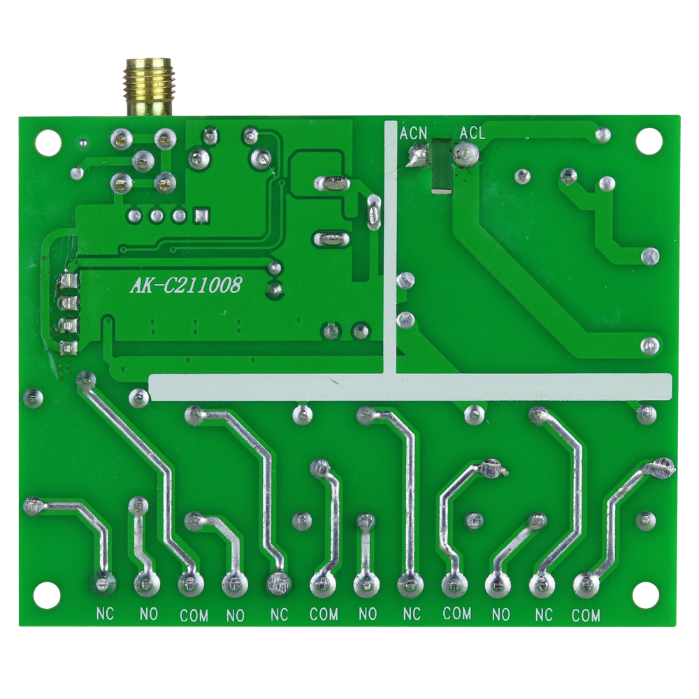 Smart Multiple AC 110V 220V 10A 433MHz 4 Channel Wireless Relay RF Remote Control Switch Receiver + 4CH Metal Transmitter. 