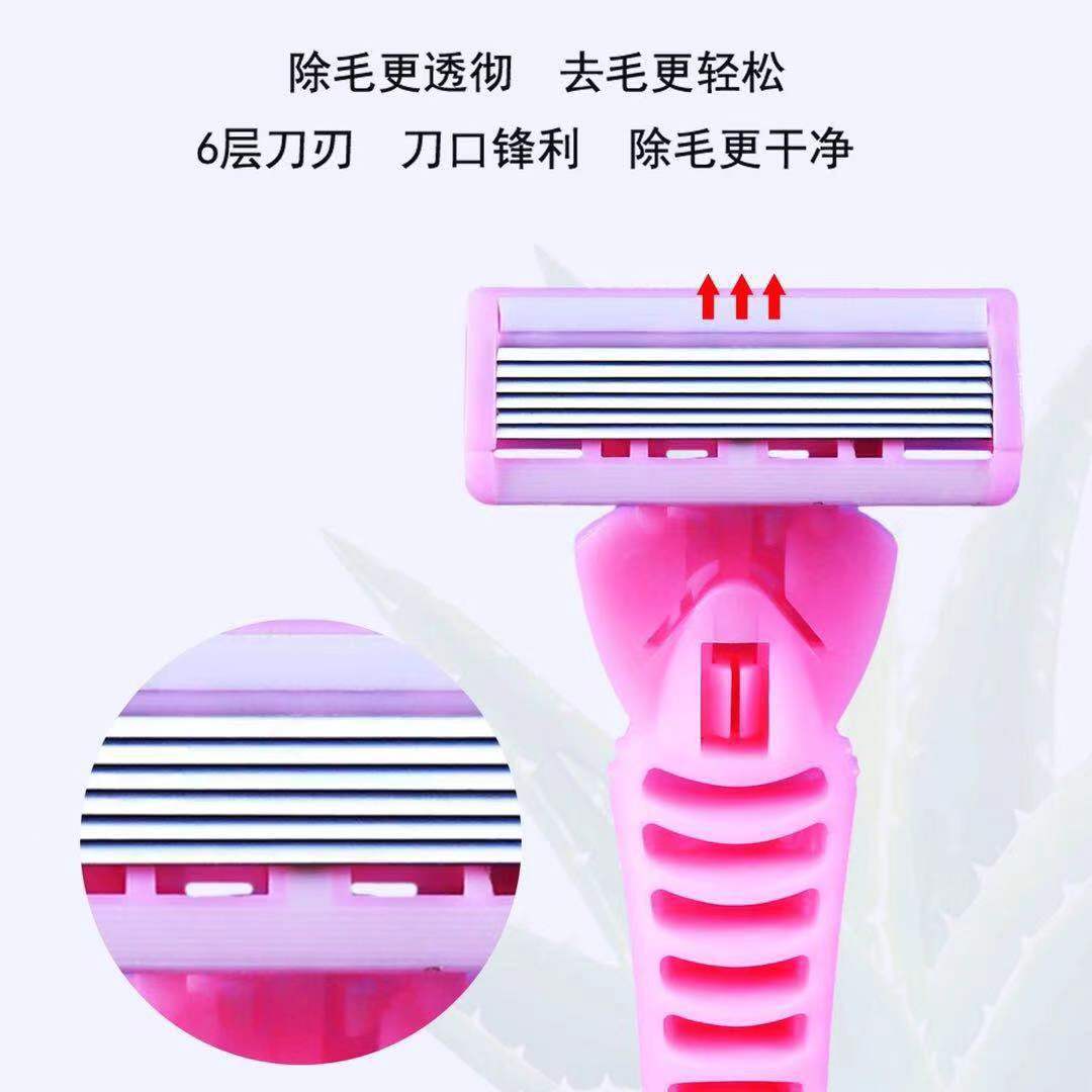 ComfortGlide Spa Breeze Women's 6 layer Razor +, 3 2-In-1 Razor Blade Refills. 