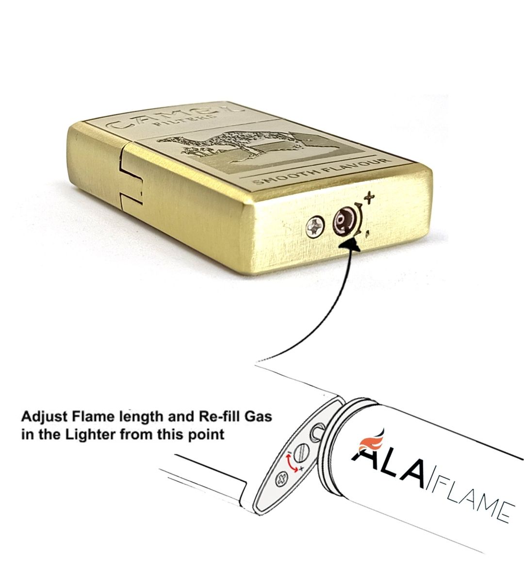 Camel Filters Gold/silver colour Pocket
Lighter. 