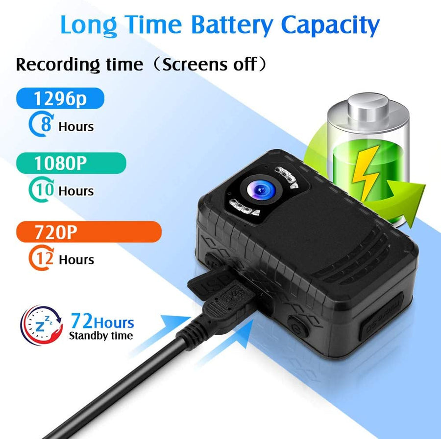BOBLOV N9 HD1296P Body Camera with 8-Hour Recording Capacity 100%original. 