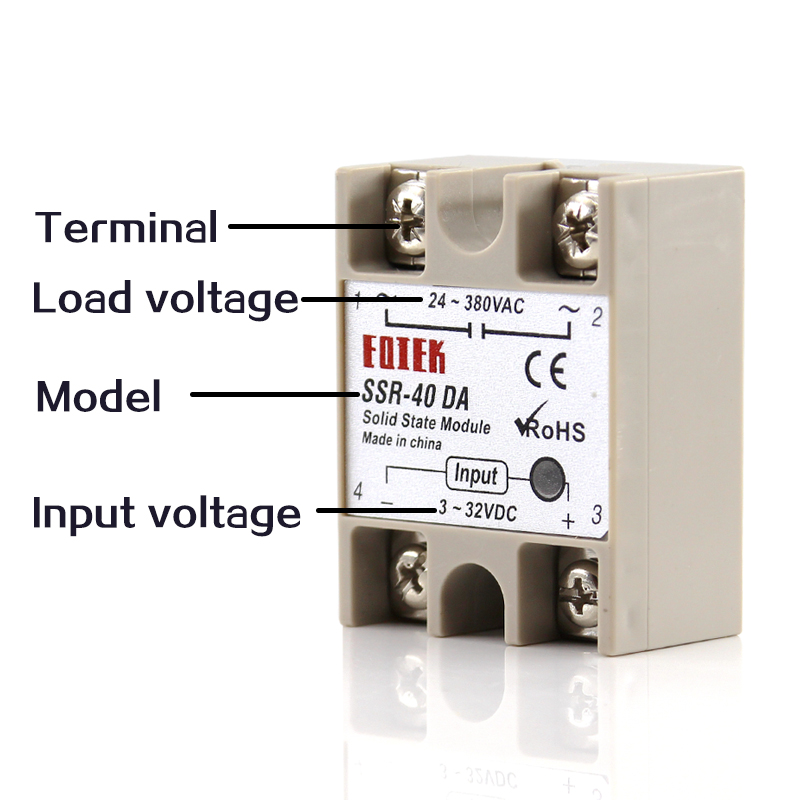 Solid State Relay SSR-10DA SSR-25DA SSR-40DA DC To AC SSR 10A 25A 40A Module Relay for PID Temperature Control High Quality. 