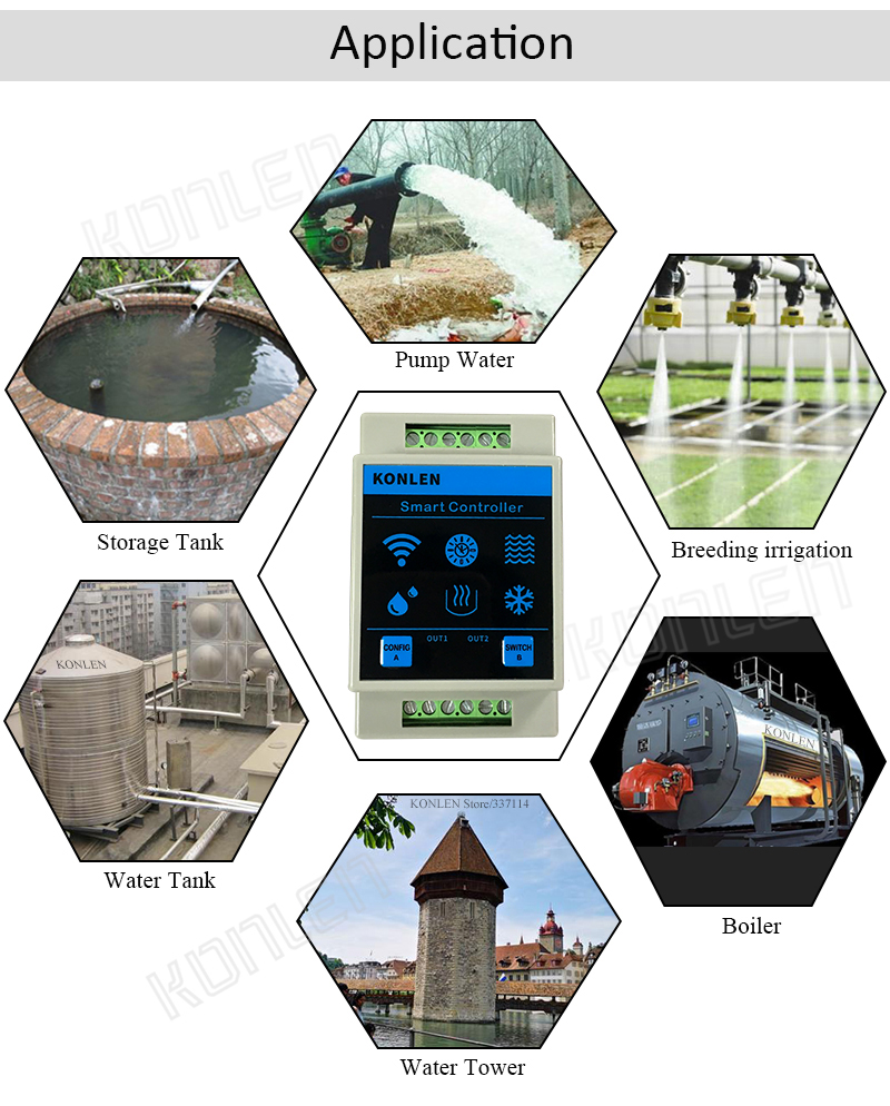 WIFI Water Level Sensor 12V Leak Flow Controller Tuya Smart Life Auto Control Water Pump Pool Tank Leakage Detector Flood Alarm. 
