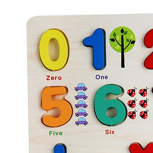 Wood puzzles for Toddlers, Learning Puzzles Toys for Preschool Year Old Birthday S Numbers Board. 