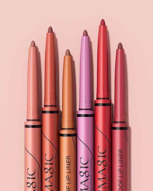 IMAGIC Lip Liner Pencil Set 6 Color/Set Shape Sculpt Weightless Precise Liner with Blendable Texture Matte Soft lipstick. 