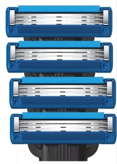 Gillette Mach 3 Turbo Razors For Men 4 Refill Razor Blades