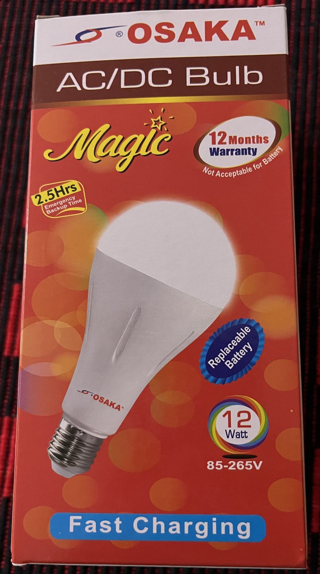 Osaka AC/DC backup LED light 12w. 