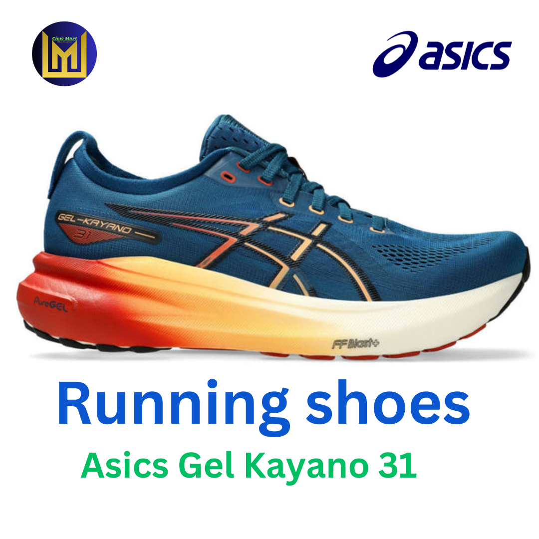 Asics gel kayano 31 running shoes for men. 
