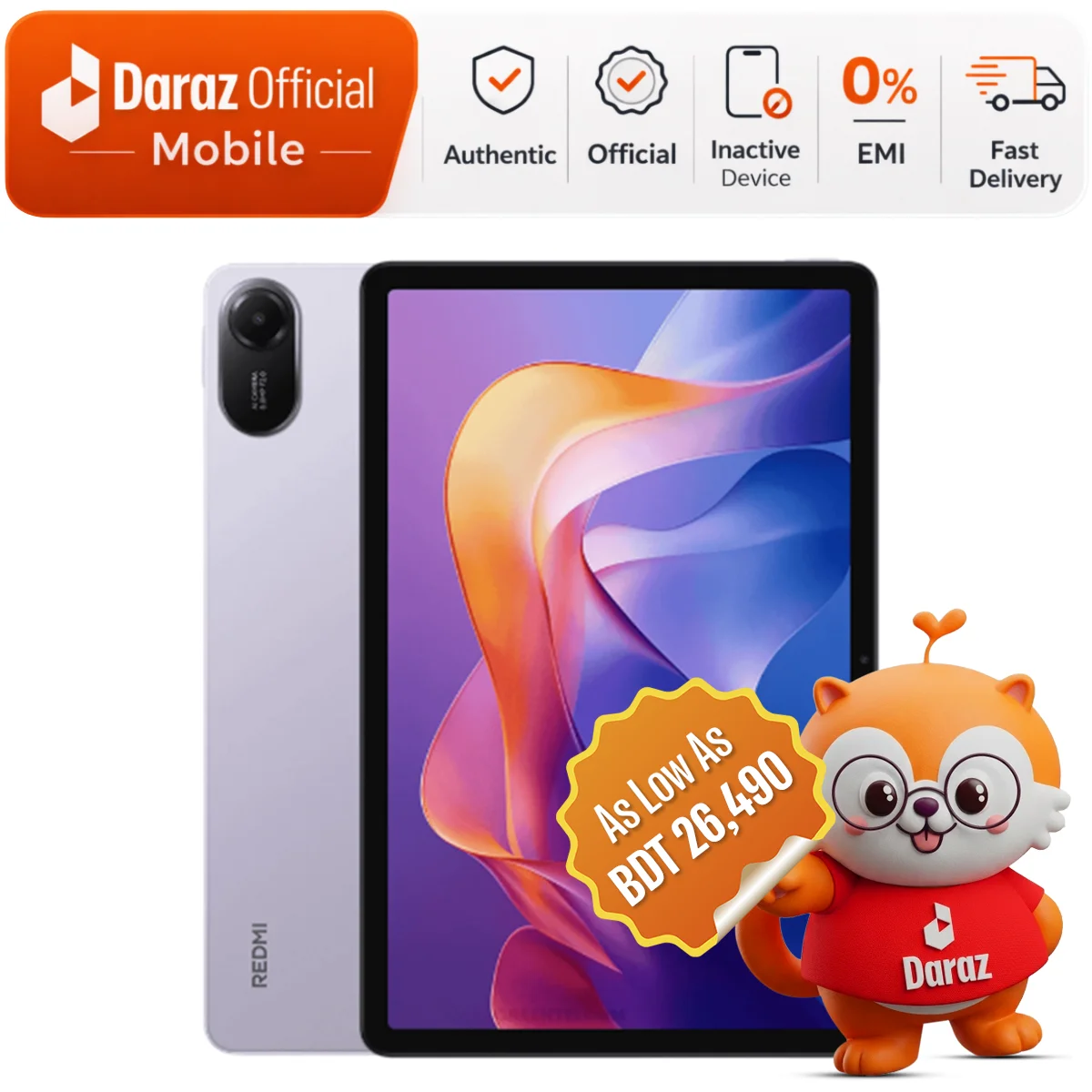 Xiaomi Redmi Pad 2 8GB/256GB (Wi-Fi) | 11" 2.5K Display | 9000mAh Battery | Official