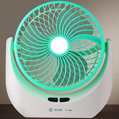 JY Super lithium rechargeable mini table fan with LED light JY-1880 - JY-1880. 