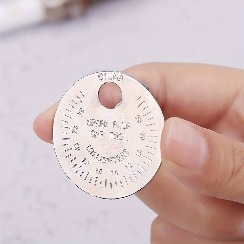 Coin- Type 0.6-2.4mm 0.02-0.10 Inch Spark Plug Gap Gauge Measurement Tool Range Spark Plug Gage Caliber Measuring Tool. 