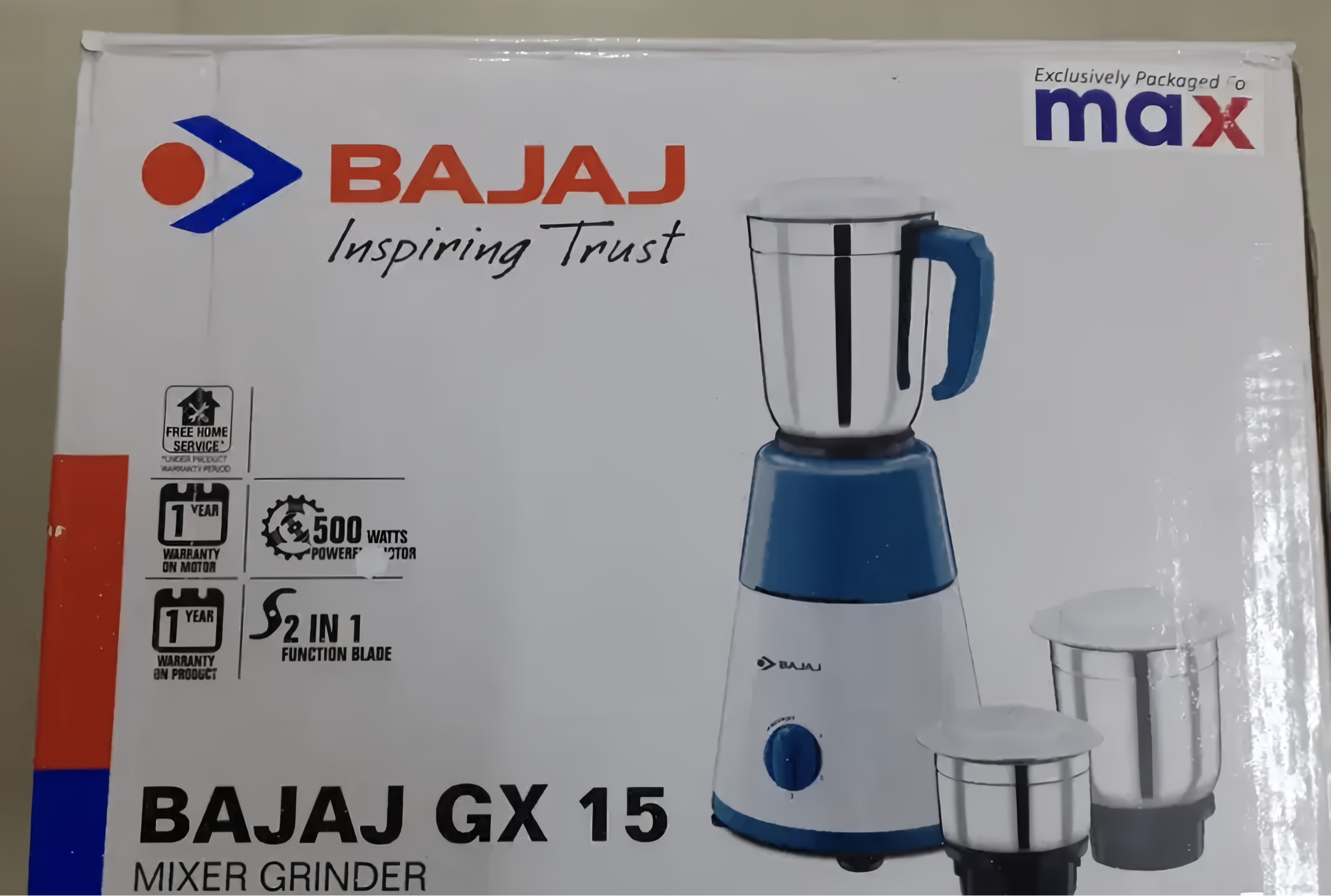 Bajaj Gx3 Bajaj Inspiring Trust Mixer Grinder BAJAJ GX 3702 MIXER