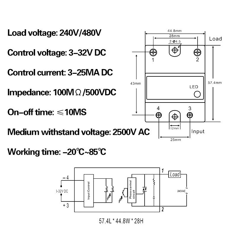 Solid State Relay SSR-10DA SSR-25DA SSR-40DA DC To AC SSR 10A 25A 40A Module Relay for PID Temperature Control High Quality. 